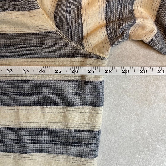 Eddie Bauer Mens 2XL Camp Fleece Crewneck Long Sleeve Striped Sweater Loatmeal - Picture 5 of 7